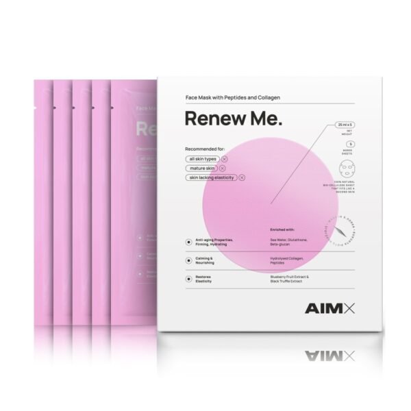 AIMX Renew Me veido kaukė su peptidais ir kolagenu