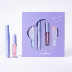 BLONDESISTER „Mini Box Essential“ dežutė (juodos spalvos tušas ir bespalvis lūpų aliejus)