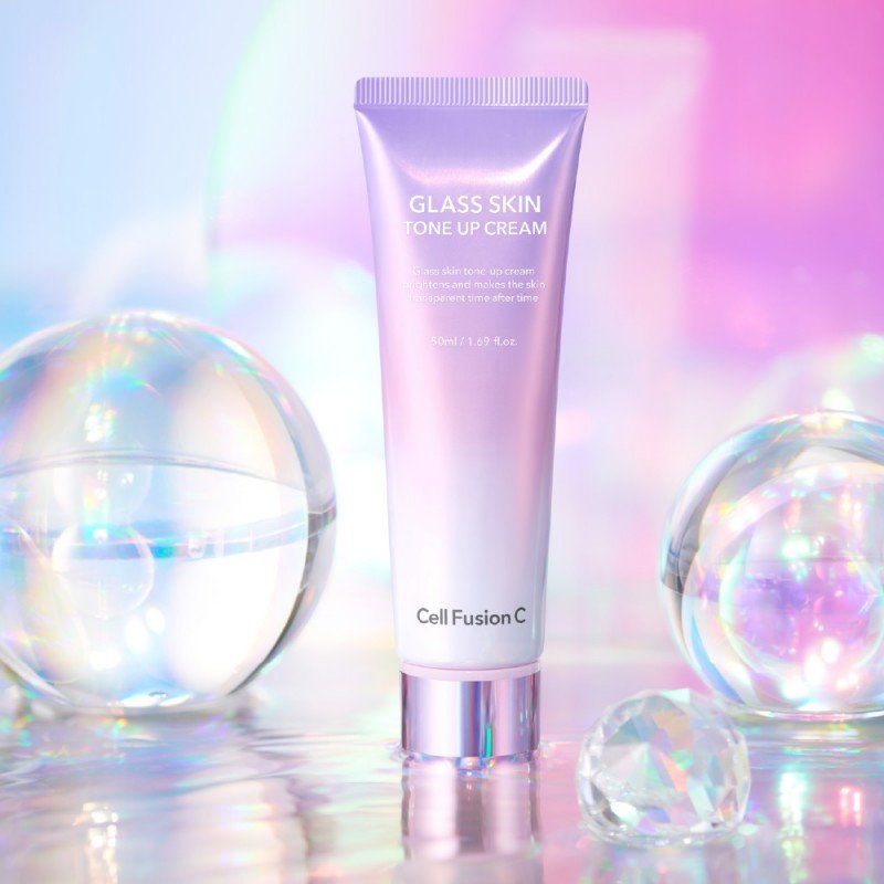 Veido kremas odos spindesiui "Glass Skin Tone-up Cream" - Image 3