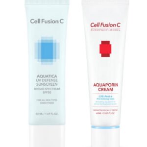 Rinkinys Cell Fusion C drėkinantis kremas „Aquaporin Cream“ & Aquatica Sunscreen SPF 50 drėkinantis kremas nuo saulės