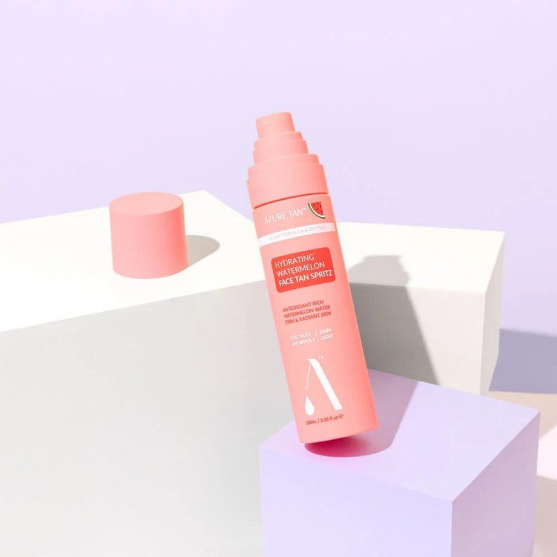 Azure Tan Drėkinantis savaiminio įdegio veido tonikas "Hydrating Watermelon Face Tan Spritz" - Image 2