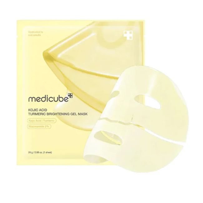 MEDICUBE KOJIC ACID TURMERIC BRIGHTENING GEL veido kaukė, 28g.