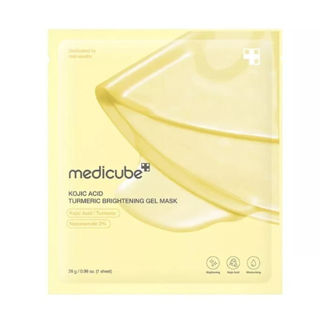 MEDICUBE KOJIC ACID TURMERIC BRIGHTENING GEL veido kaukė, 28g. - Image 2