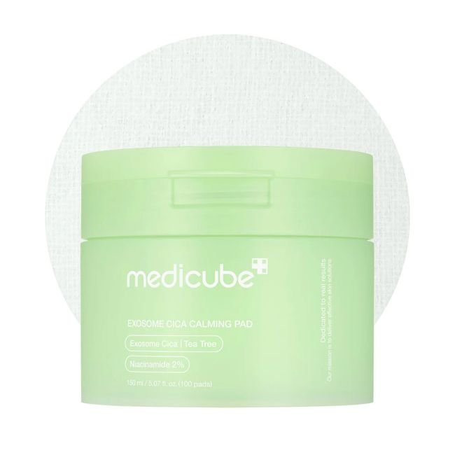 MEDICUBE EXOSOME CICA CALMING veido padeliai - tonikas (150 ml, 100 vnt.)