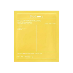 BIODANCE veido kaukė Radiant Vita Niacinamide Real Deep Mask, 1 vnt.