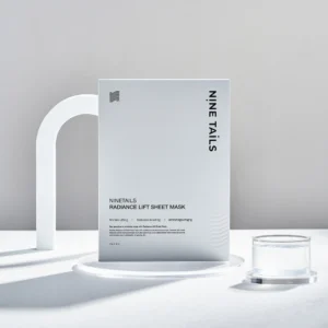 NINE TAILS Radiance Lift Sheet Mask intensyviai drėkinanti ir odos komfortą palaikanti lakštinė veido kaukė, 23 g (1 vnt.)